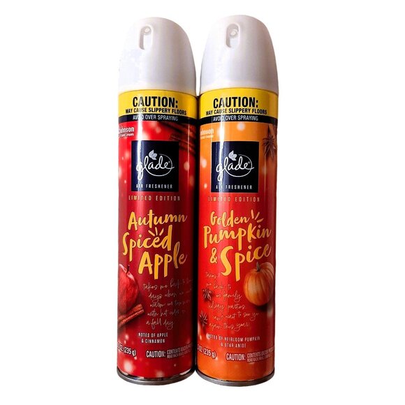 Glade Autumn Spiced Apple & Golden Pumpkin Spice Air Freshener Spray- 2 Cans - Picture 1 of 2